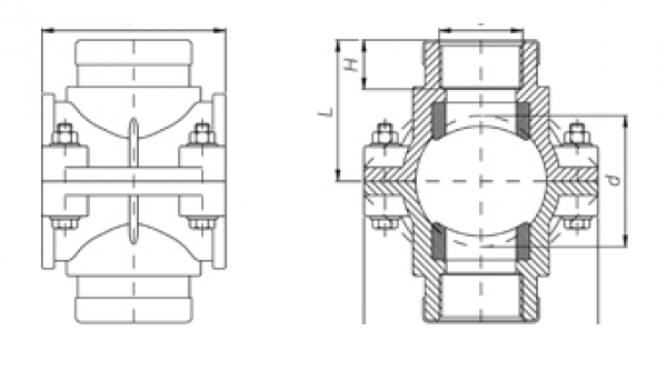 PP 75 x 1¼" Doppel - Anbohrschelle IG mit Verstärkung blau | PN16